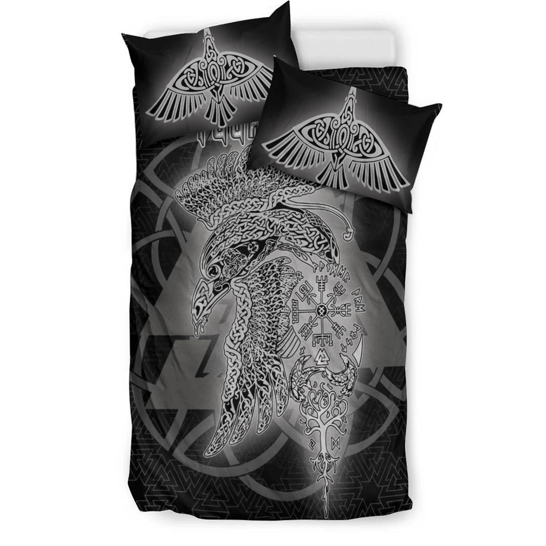 Viking Bedding Set Valknut Raven