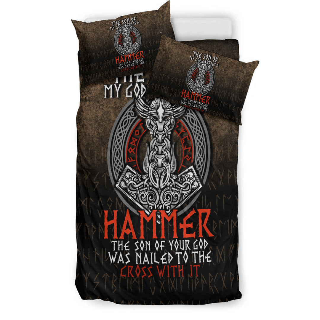 Viking Bedding Set The Son Of My God Odin Style