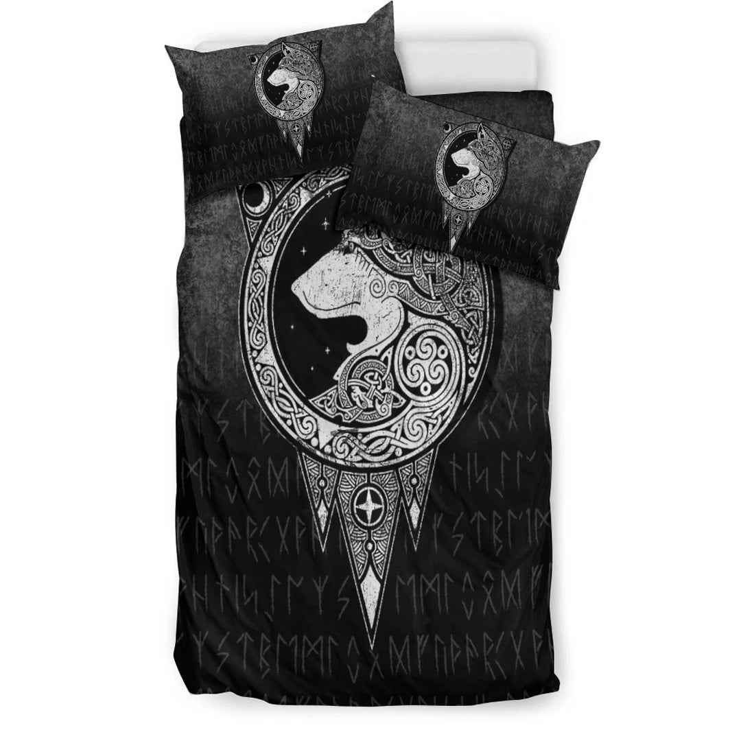 Viking Bedding Set Viking Norse Wolf