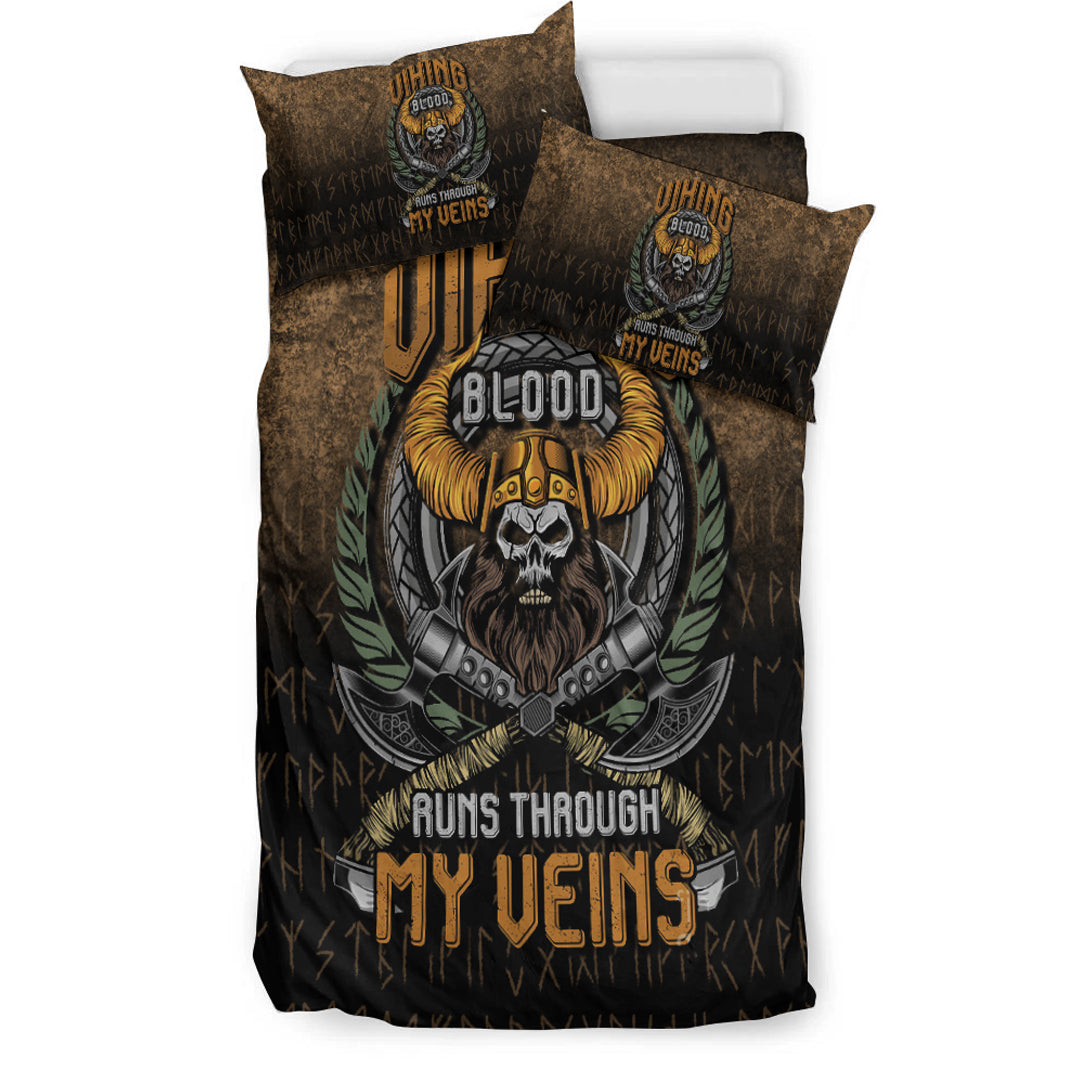 Viking Bedding Set Viking Blood Run Through My Veins Ver01