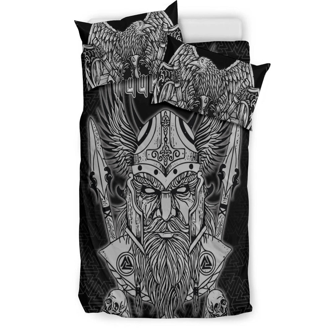 Viking Bedding Set Odin And Raven Red Ver01