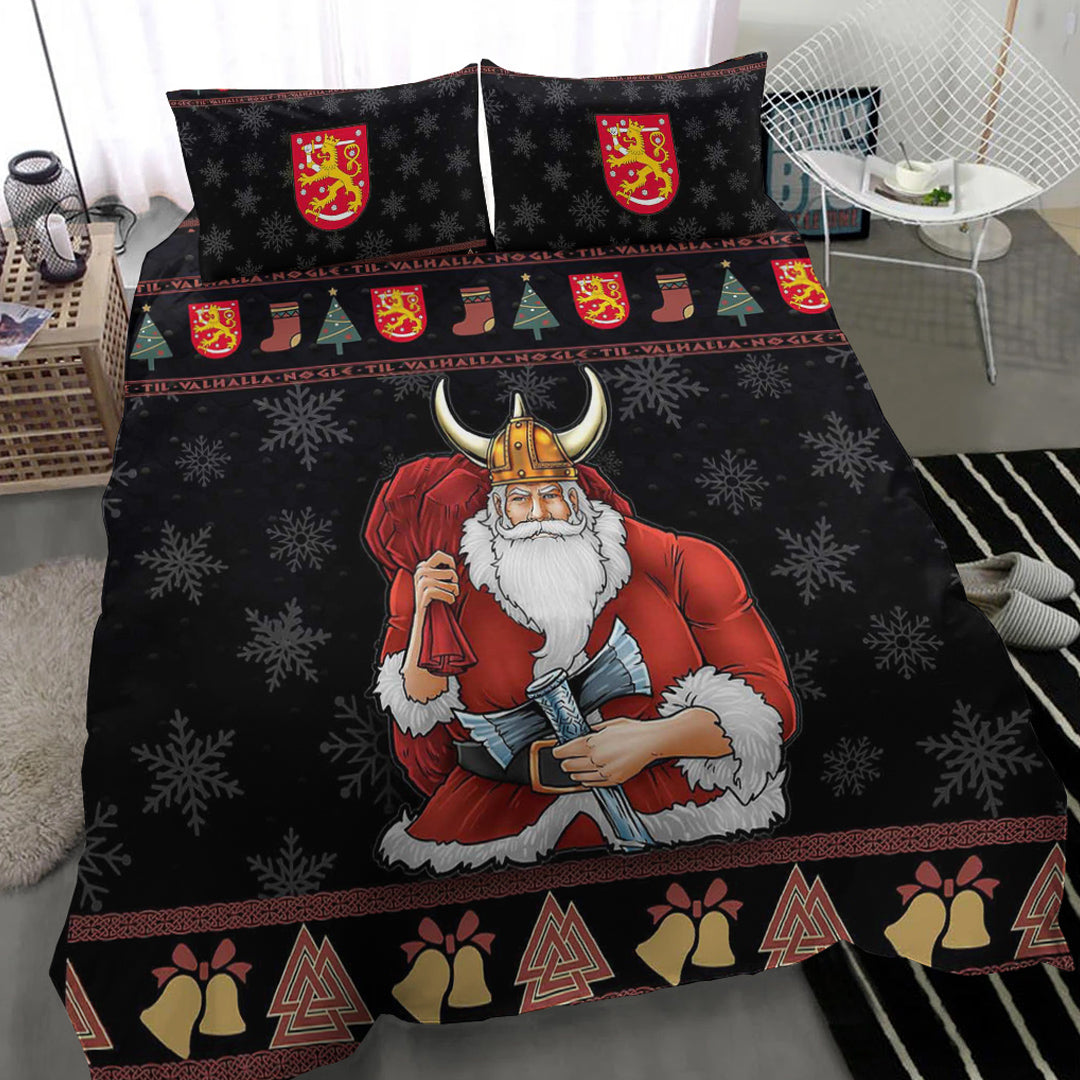 Viking Bedding Set Christmas Finland Santa