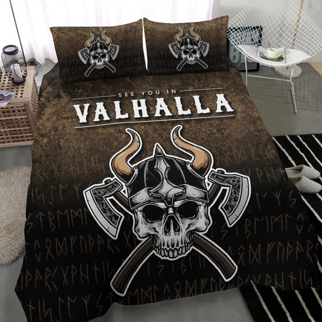 Viking Bedding Set See You In Valhalla Vikings Nordic