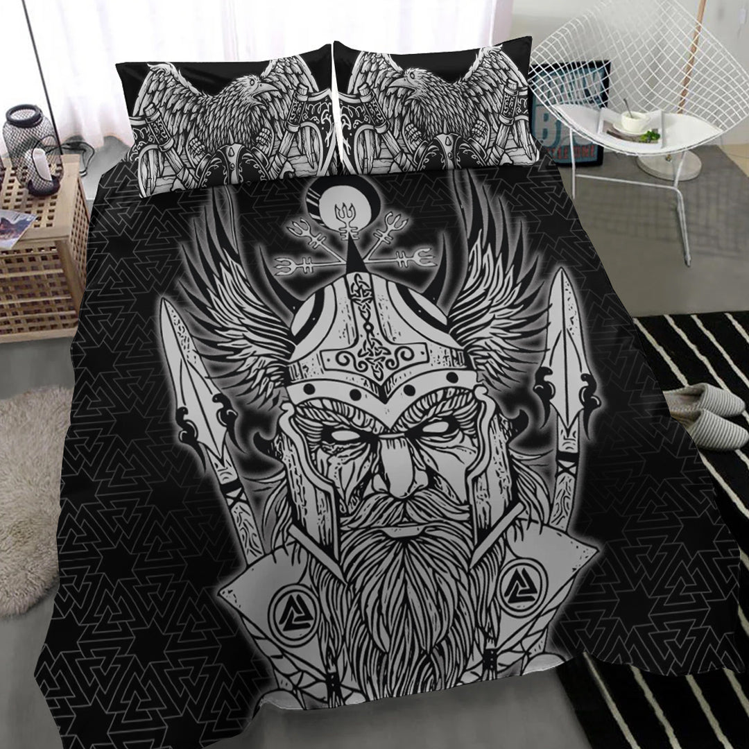 Viking Bedding Set Odin And Raven