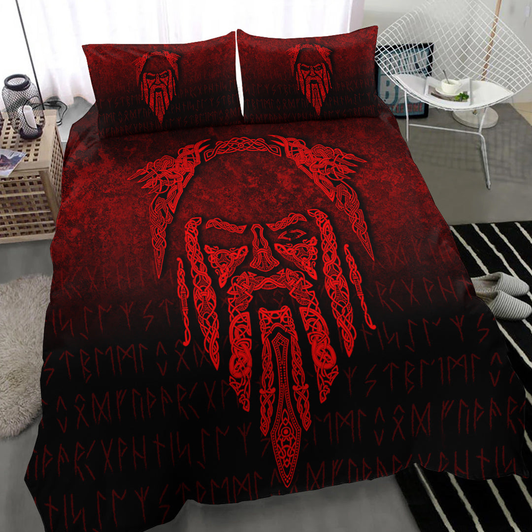 Viking Bedding Set Eye of Odin Red Version