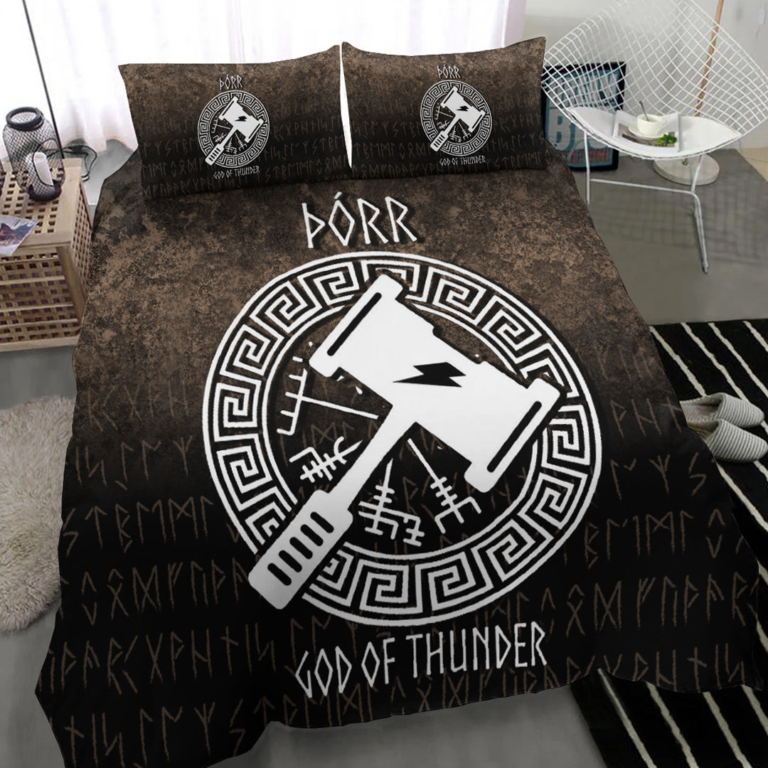 Viking Bedding Set Porr God Of Thunder