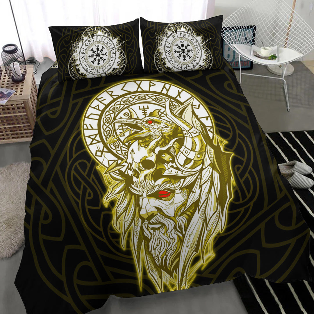 Viking Bedding Set Viking Odin Set Gold