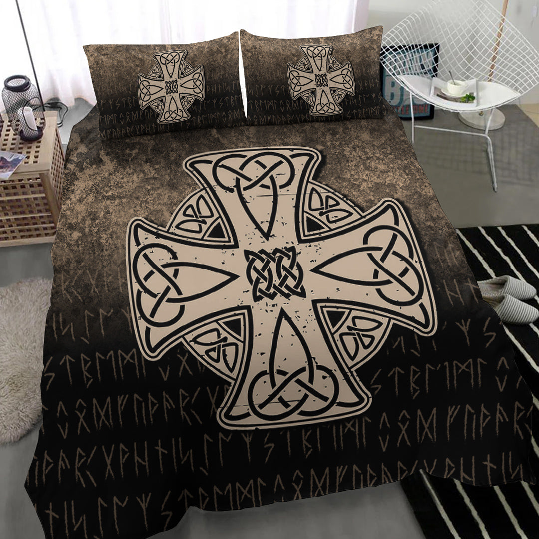 Viking Bedding Set Celtic Symbol Norse Mythology Valhalla