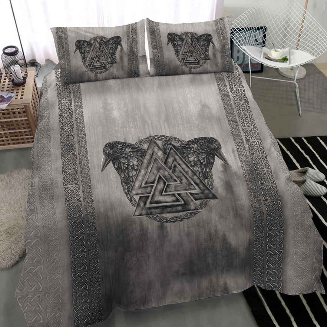 Viking Bedding Set Viking Valknut and Raven