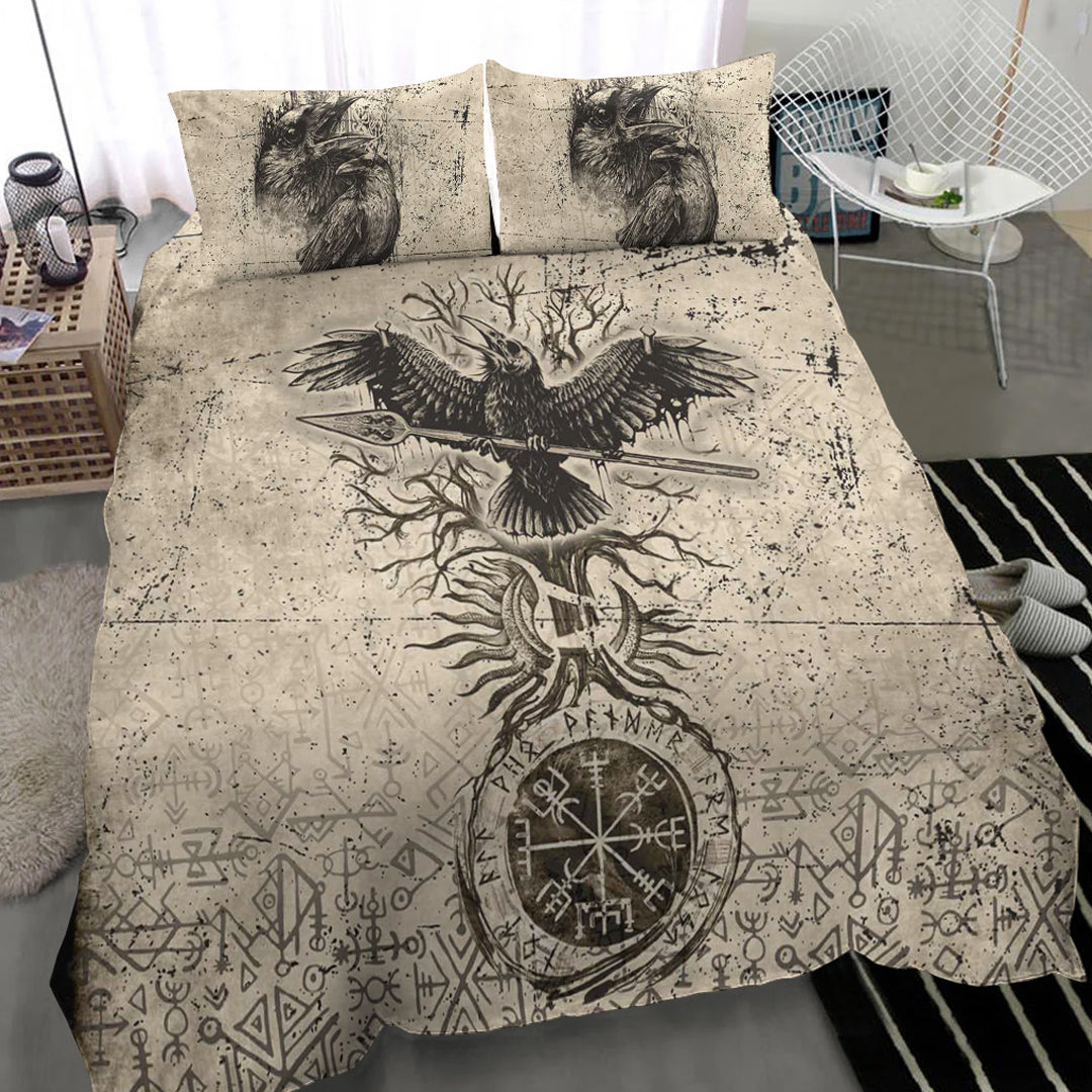 Viking Bedding Set Viking Raven Carry Spear of Odin Vintage