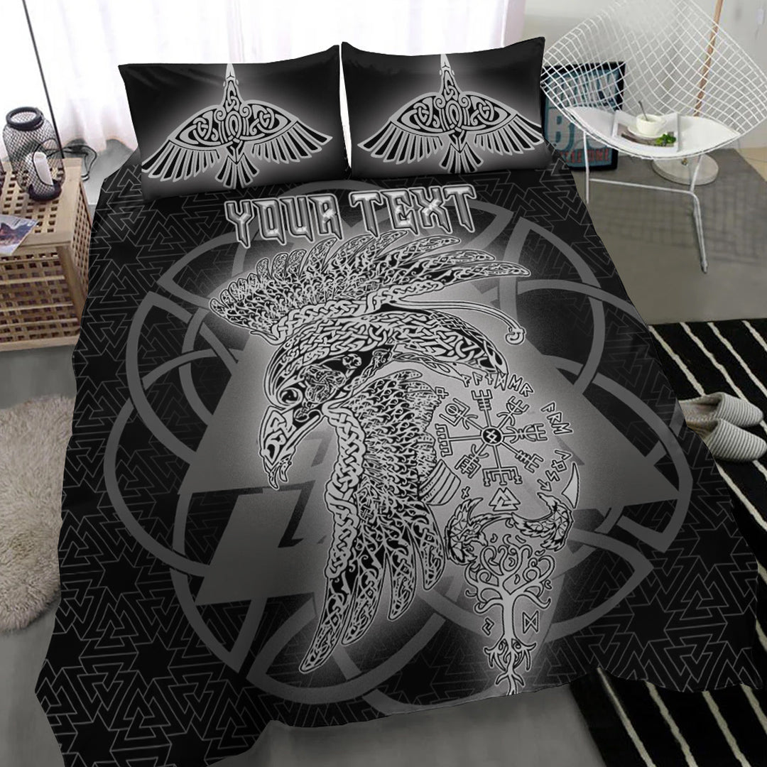 Viking Bedding Set Valknut Raven