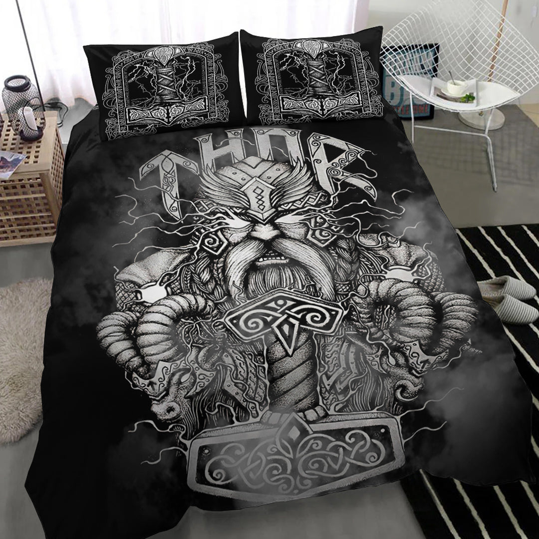 Viking Bedding Set Thor And Hammer