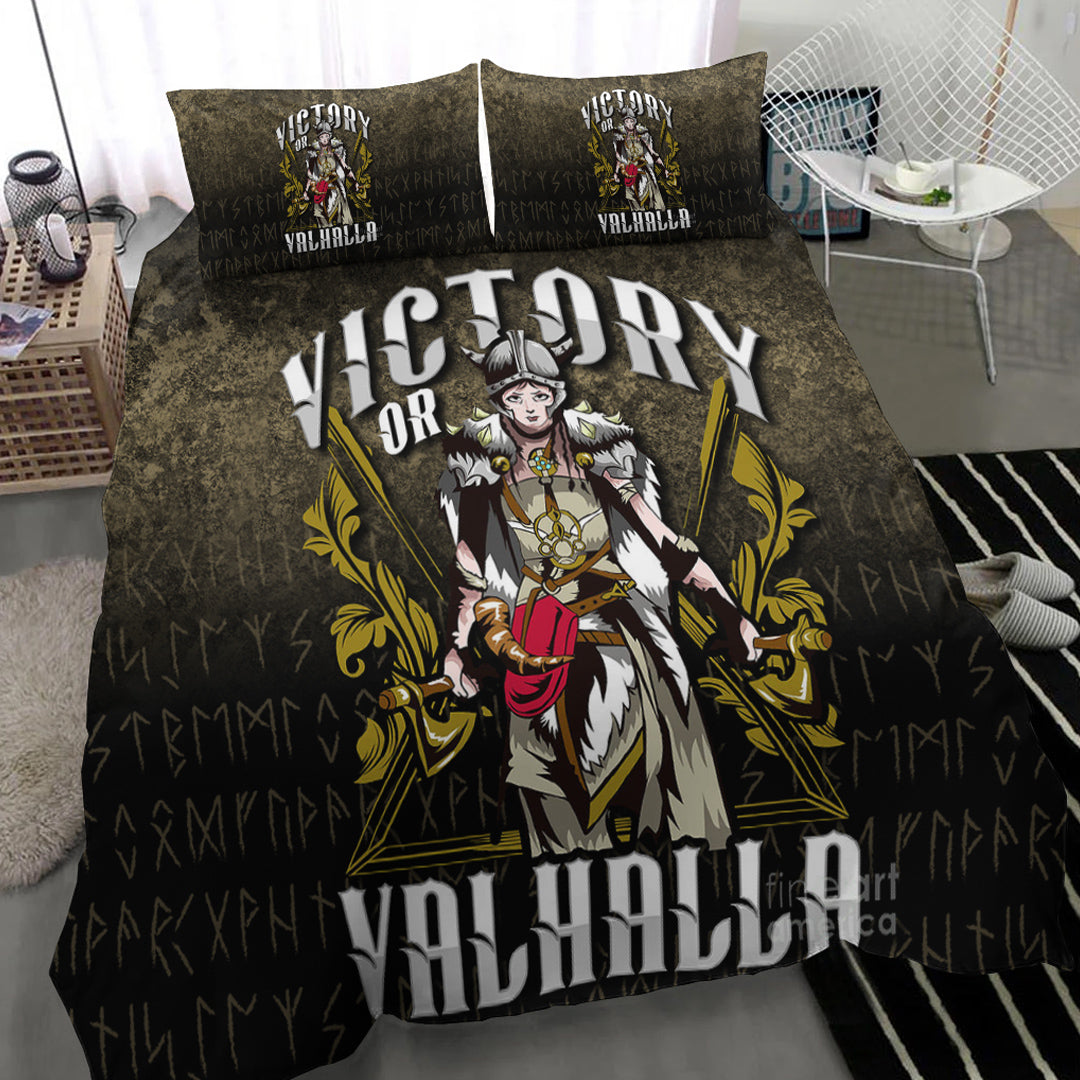 Viking Bedding Set Victory Or Valhalla Norse Myth Viking Historical