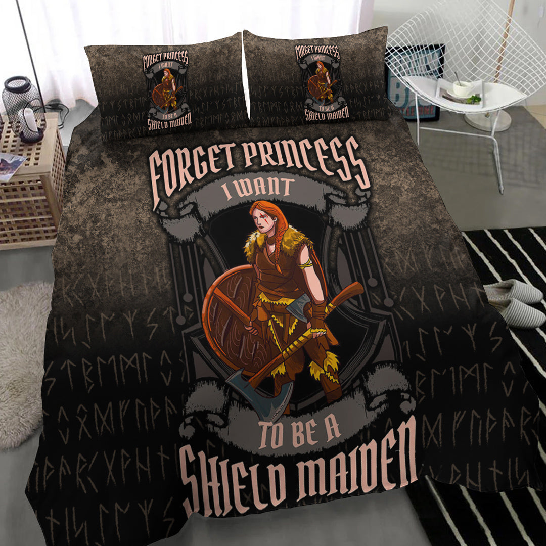 Viking Bedding Set Forget Princess I Want To Be A Shield Maiden