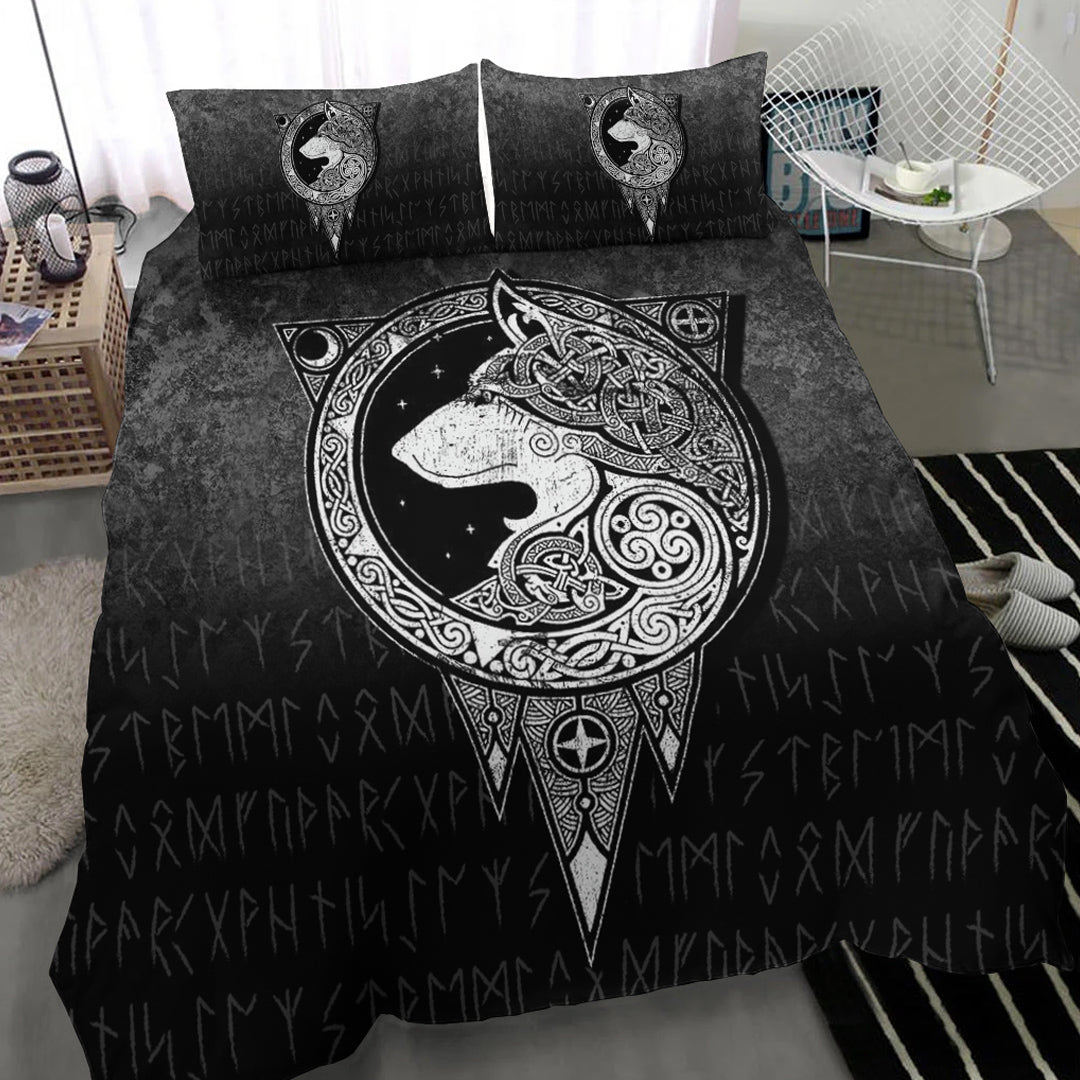 Viking Bedding Set Viking Norse Wolf