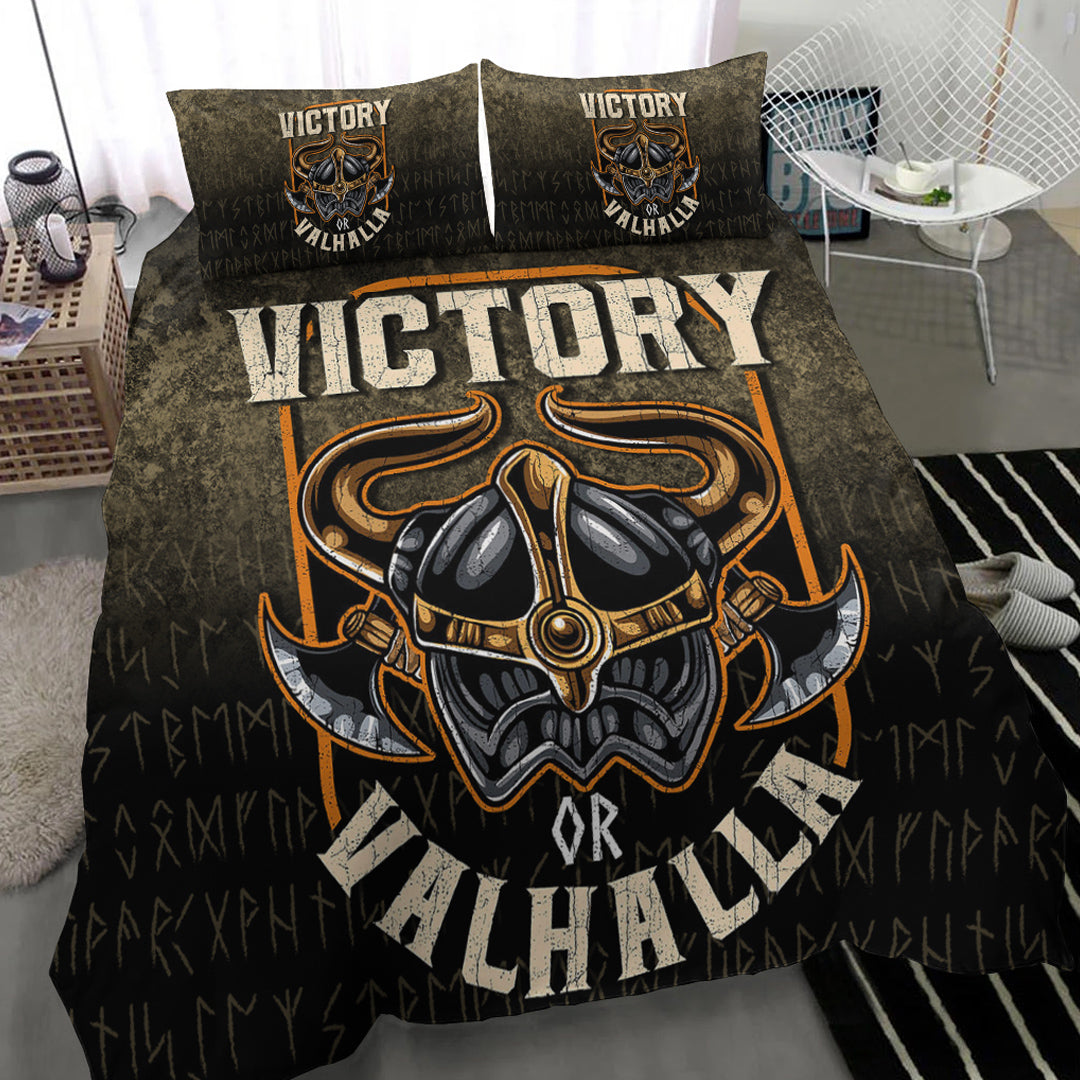 Viking Bedding Set Viking Mythology Victory Or Valhalla Norse