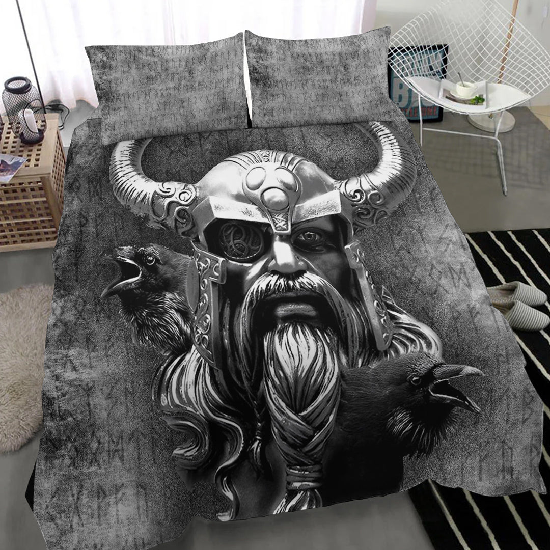 Viking Bedding Set Raven Viking Odin