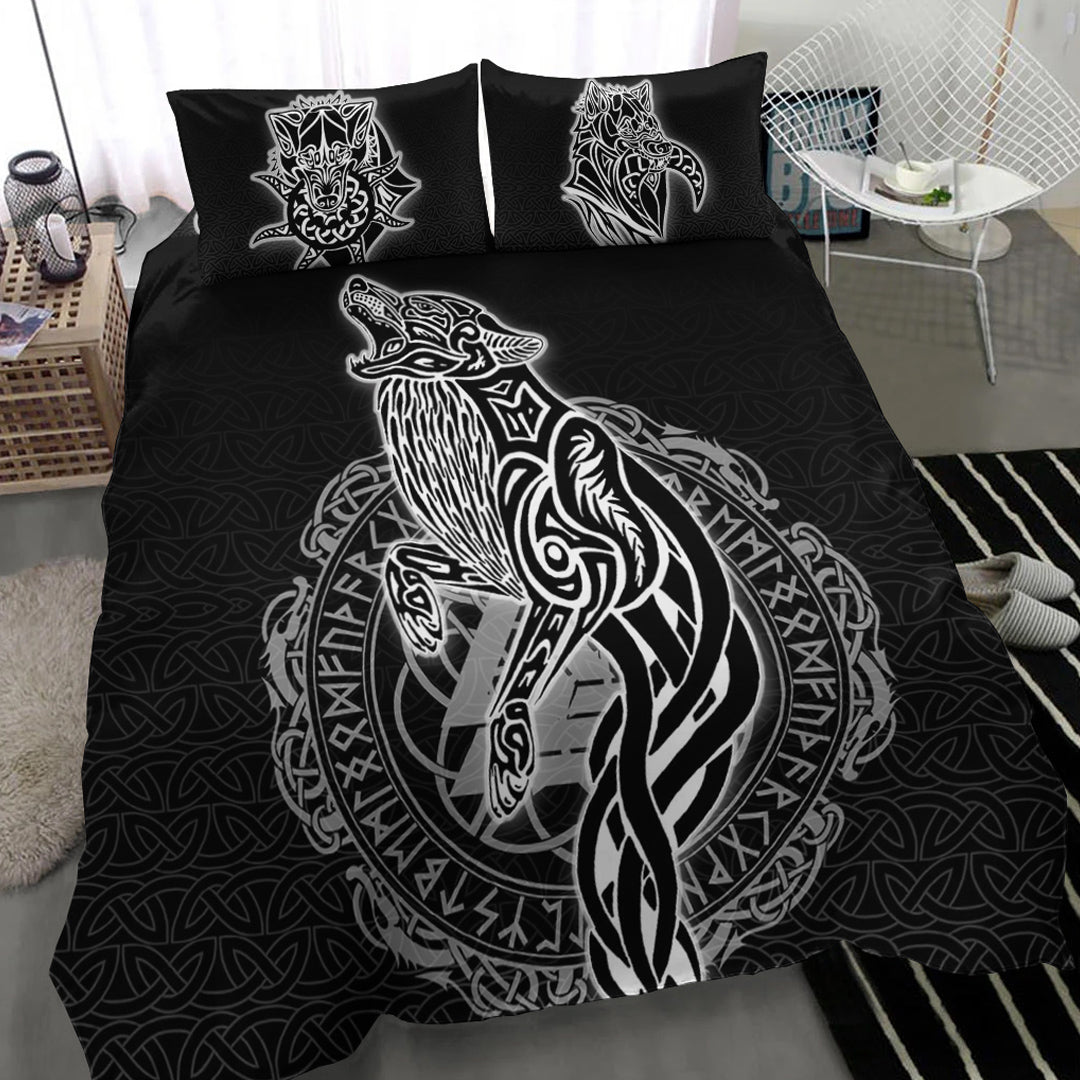 Viking Bedding Set Wolf Style