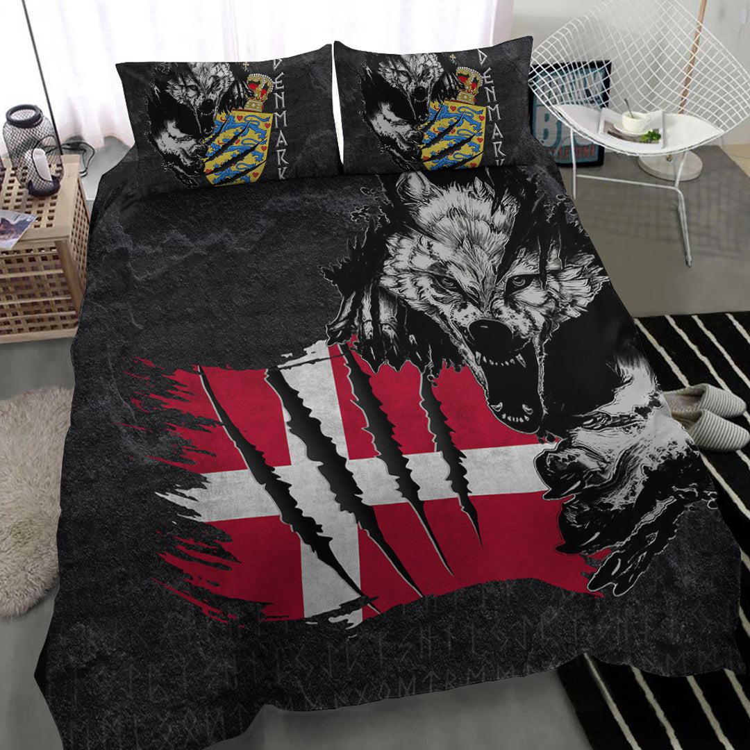 Viking Bedding Set Denmark Wolf Style Ver01