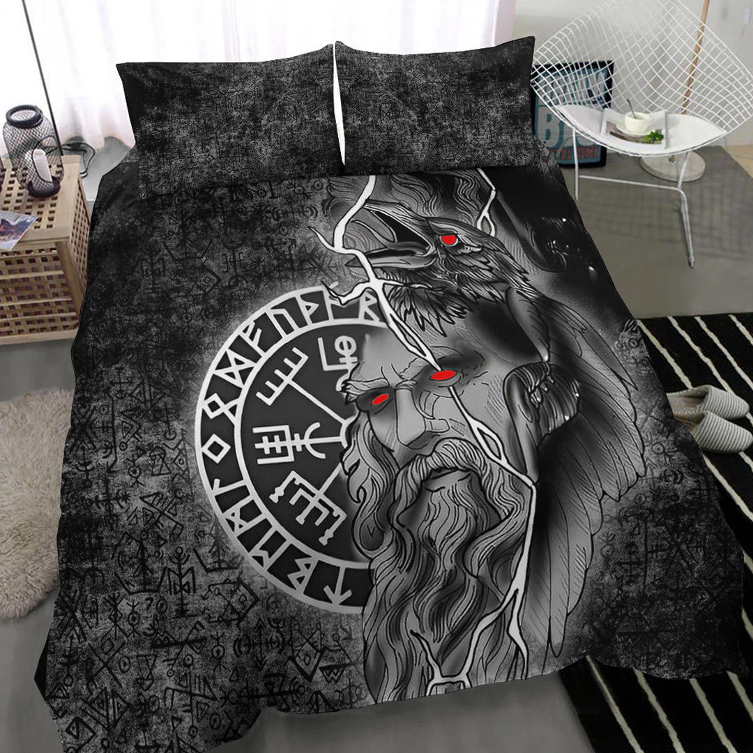 Viking Bedding Set Odin Viking Raven Of Odin Ver02