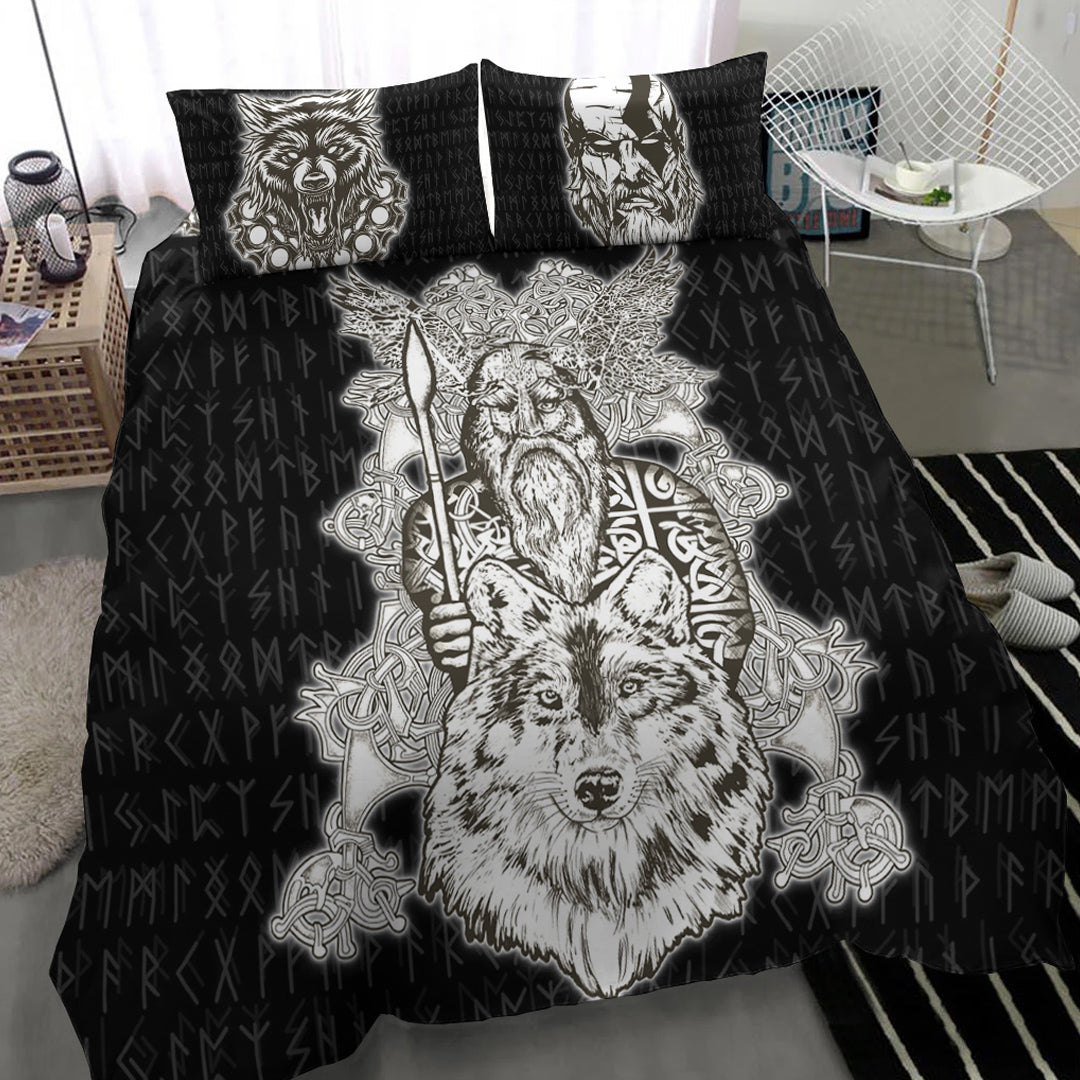 Viking Bedding Set Odin Wolf Viking Set