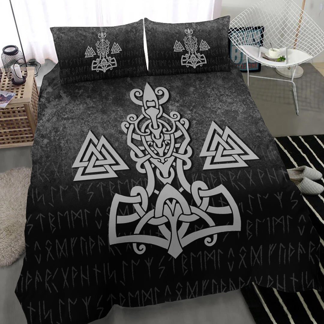 Viking Bedding Set Mjolnir and Valknut