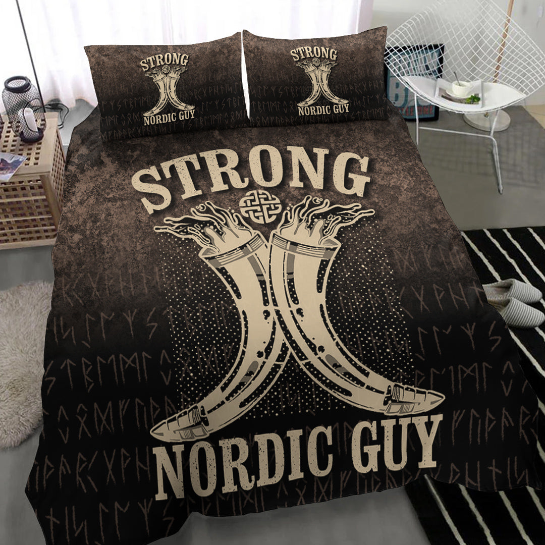 Viking Bedding Set Strong Nordic Guy