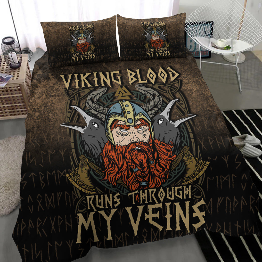 Viking Bedding Set Viking Blood Run Through My Veins Ver04