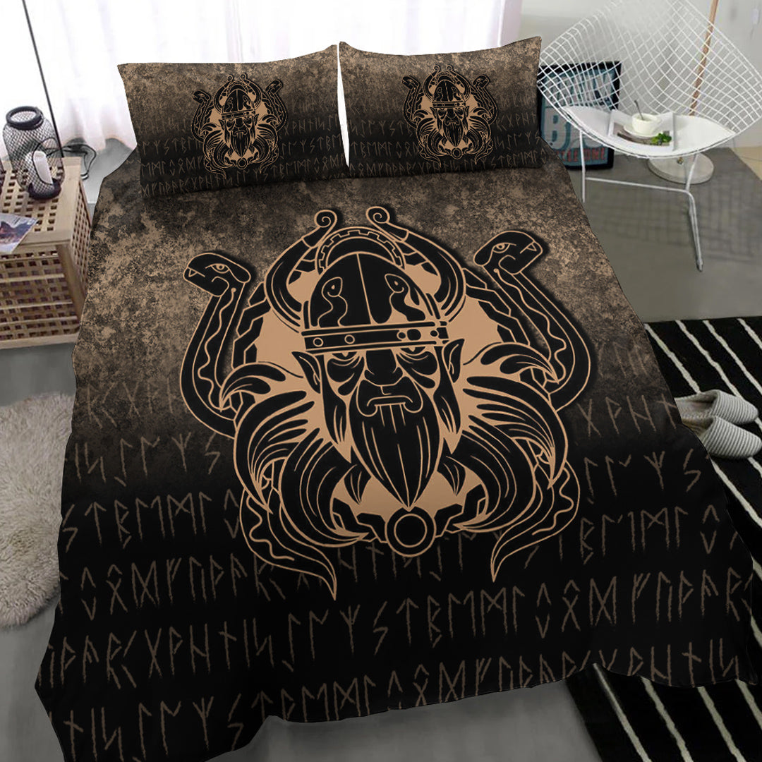 Viking Bedding Set Nordic Warrior Valhalla Norse Gold Version