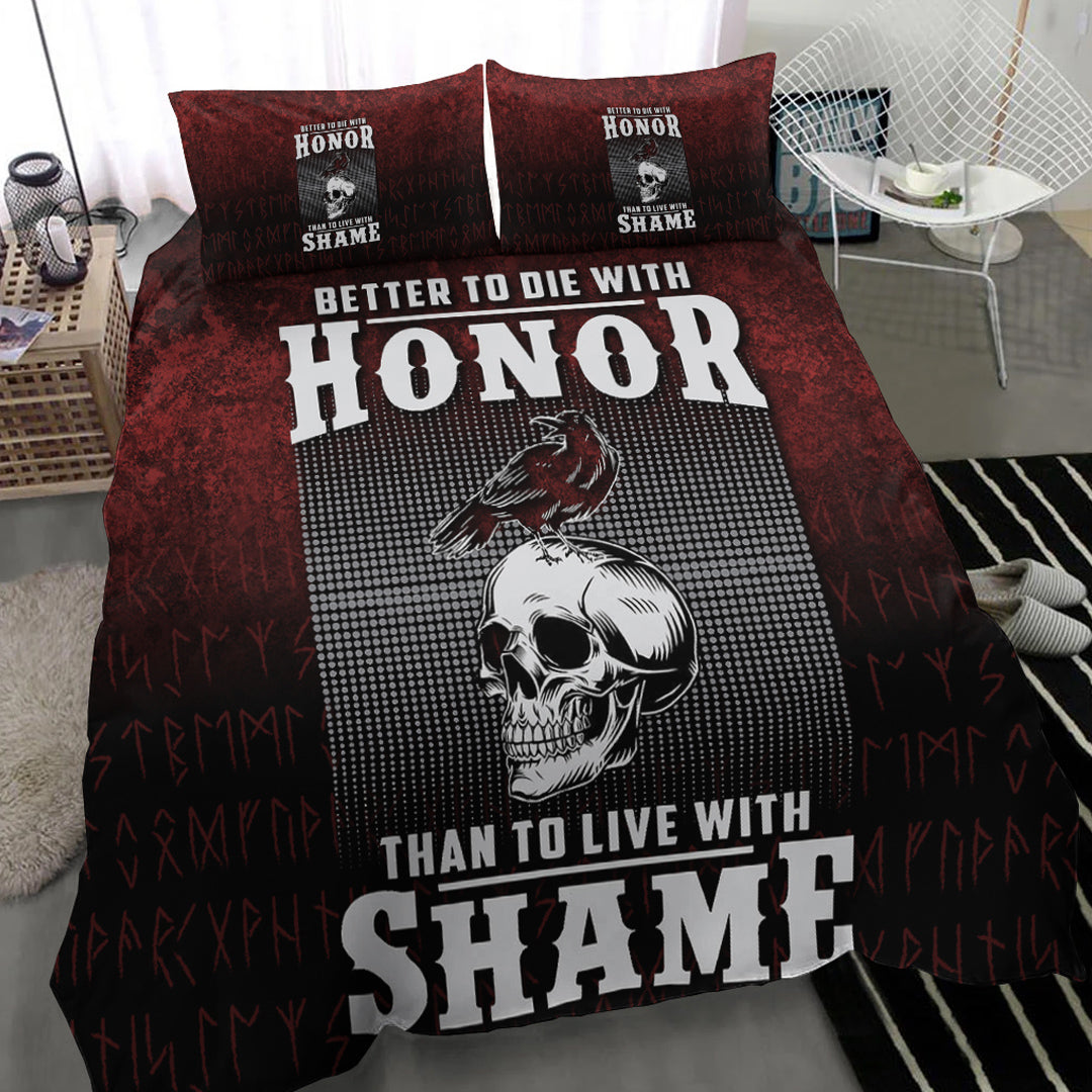 Viking Bedding Set Better to Die With Honor Than To Live With Shame