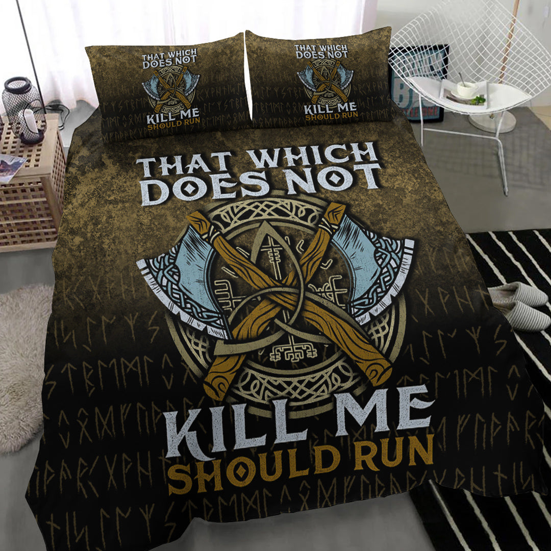 Viking Bedding Set That Which Does Not Kill Me Should Run Style Ver01