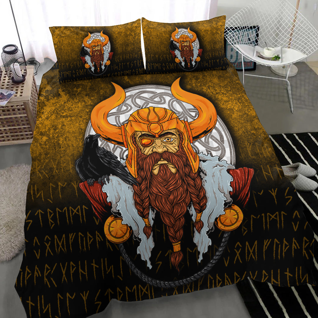 Viking Bedding Set Viking God Odin Raven