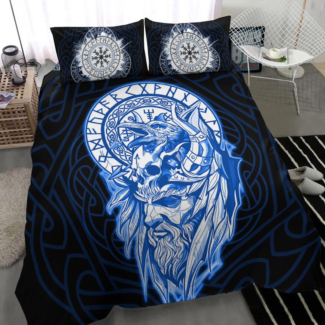 Viking Bedding Set Viking Odin Set Blue