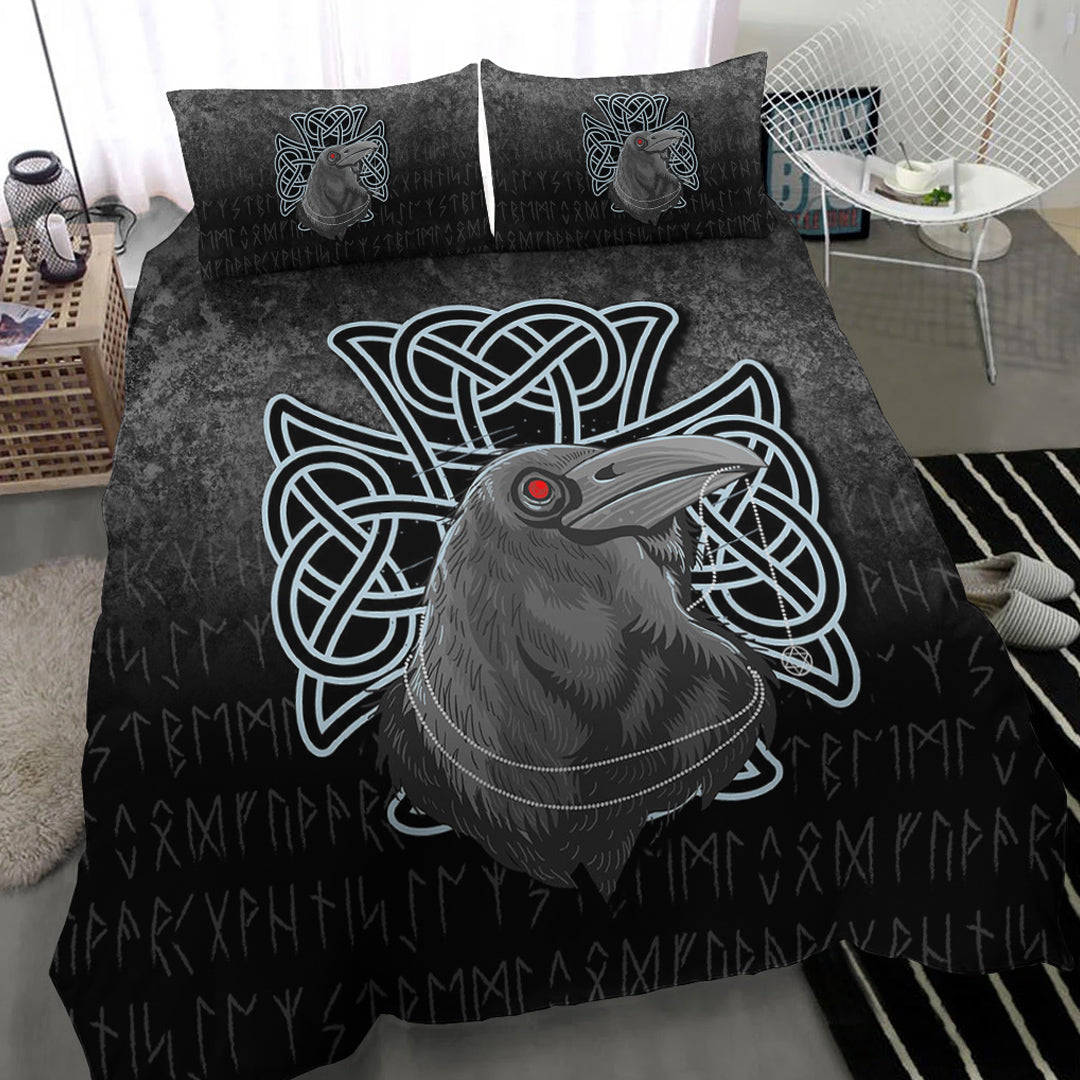 Viking Bedding Set Raven Viking Warrior Norse