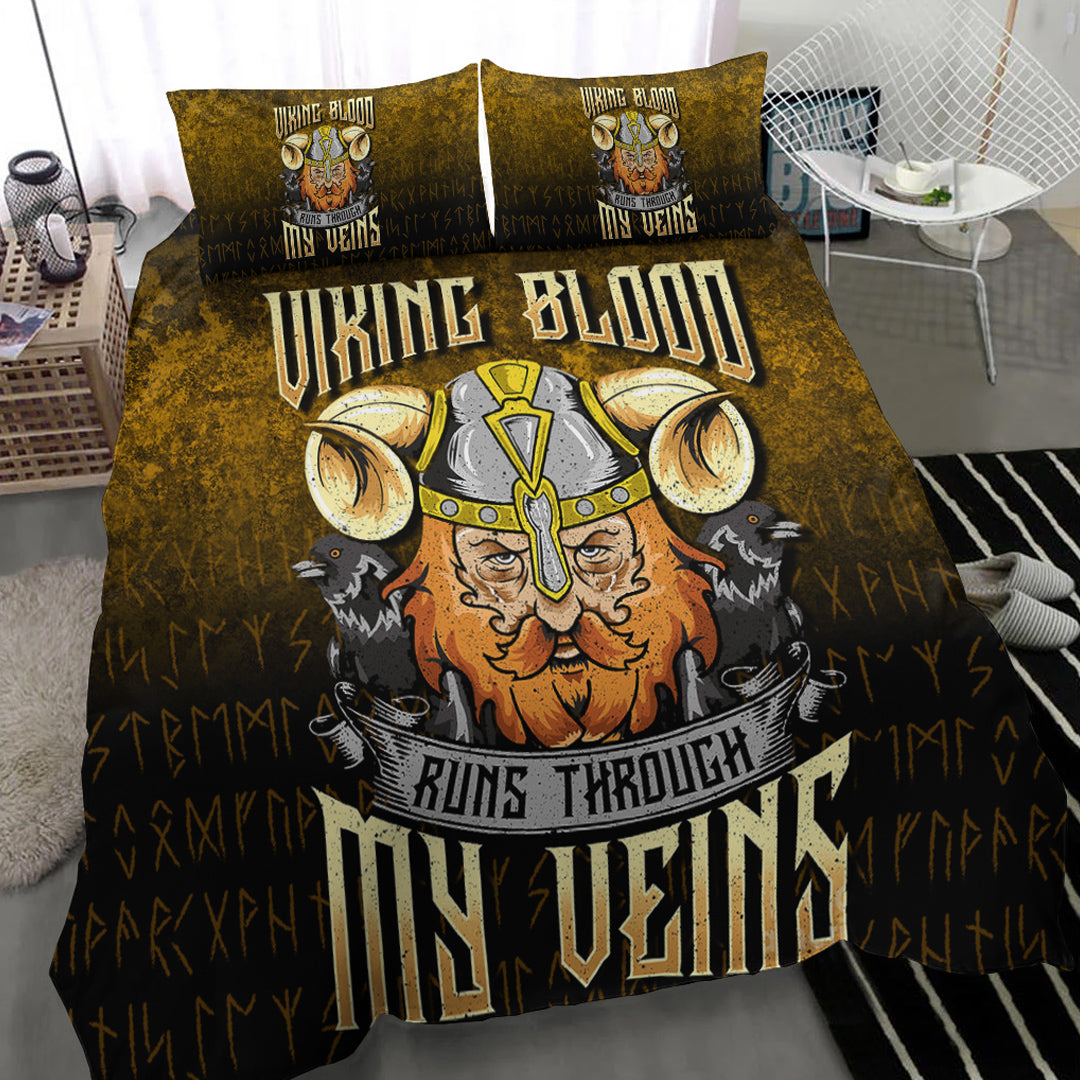 Viking Bedding Set Viking Blood Runs Through My Veins