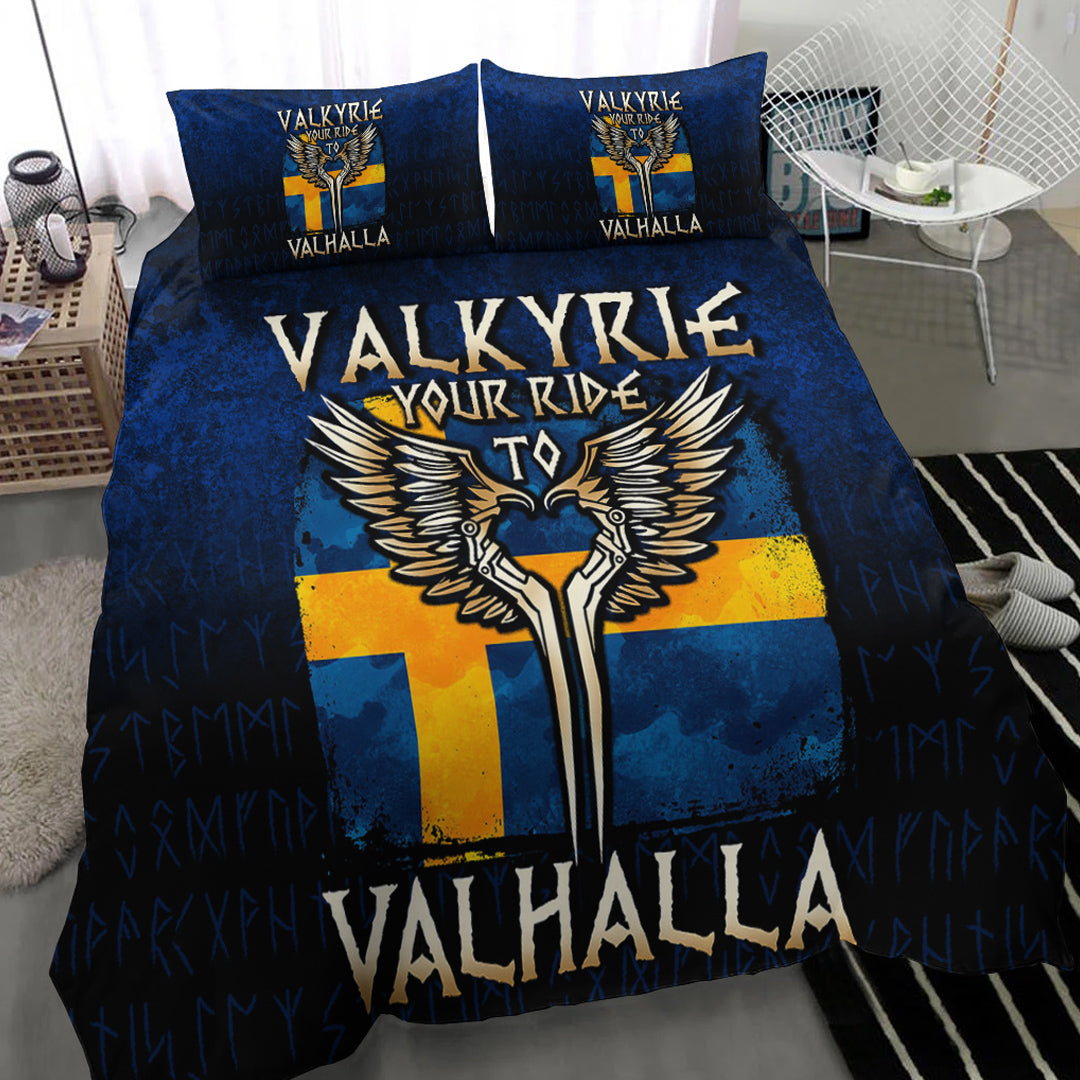 Viking Bedding Set Valkyrie Your Ride to Valhalla Sweden