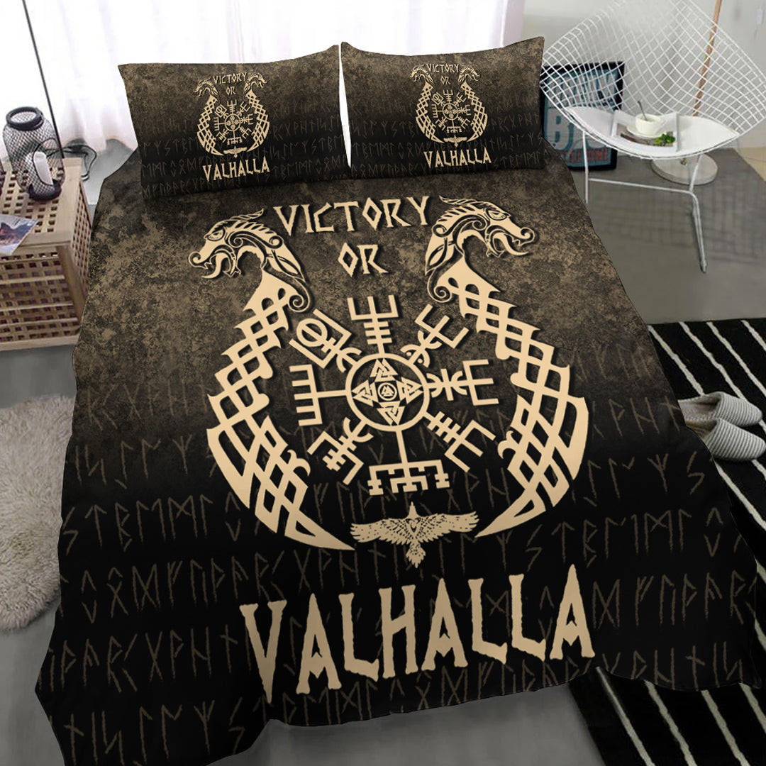 Viking Bedding Set Victory or Valhalla Gold Version