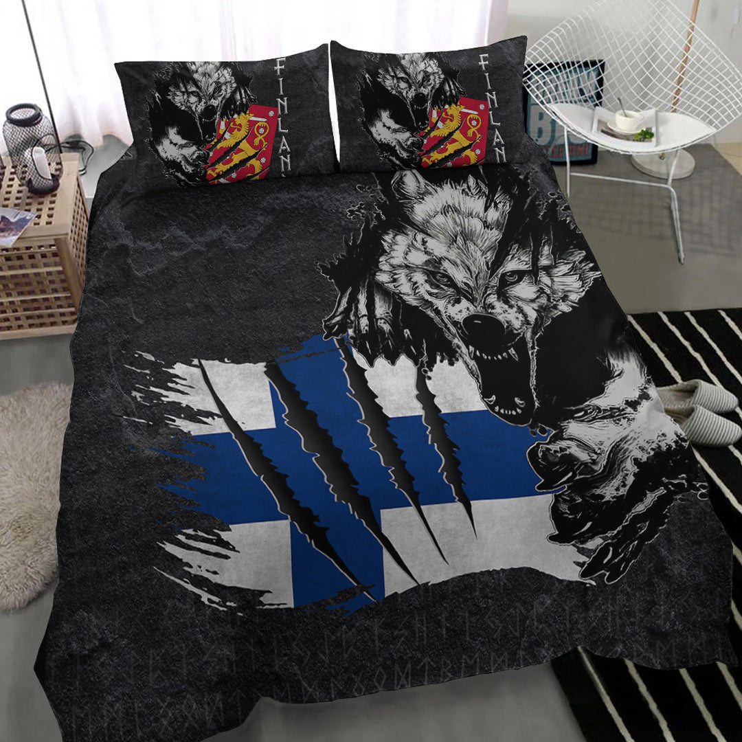 Viking Bedding Set Finland Wolf Style