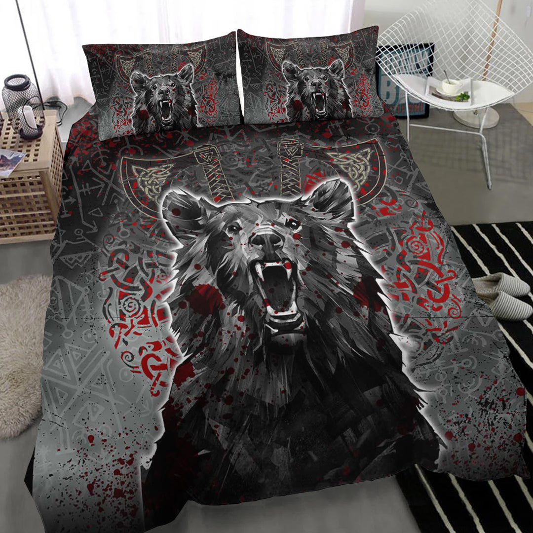 Viking Bedding Set Viking Berserker Bear Blood