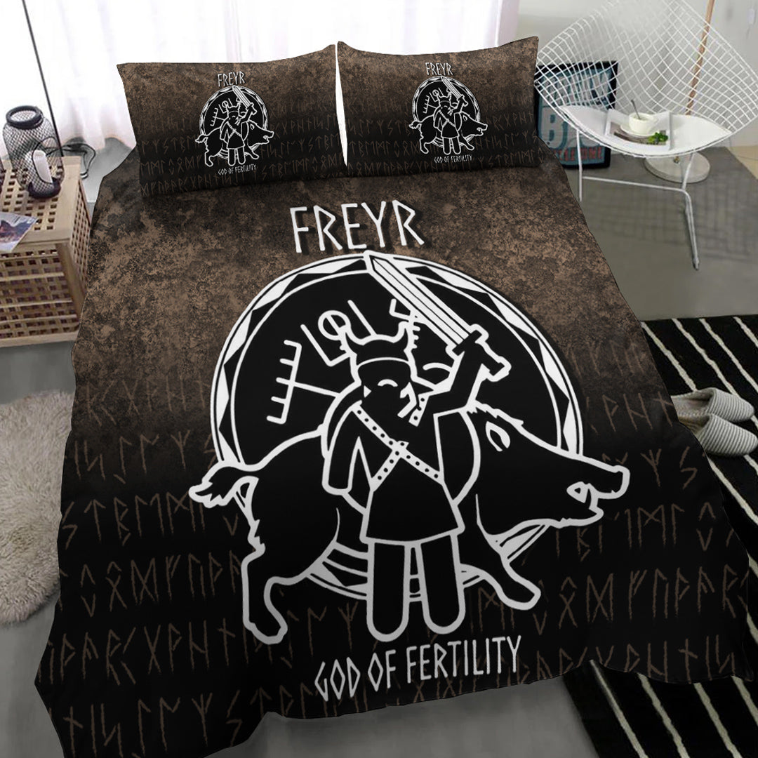 Viking Bedding Set Freyr God Of Fertility