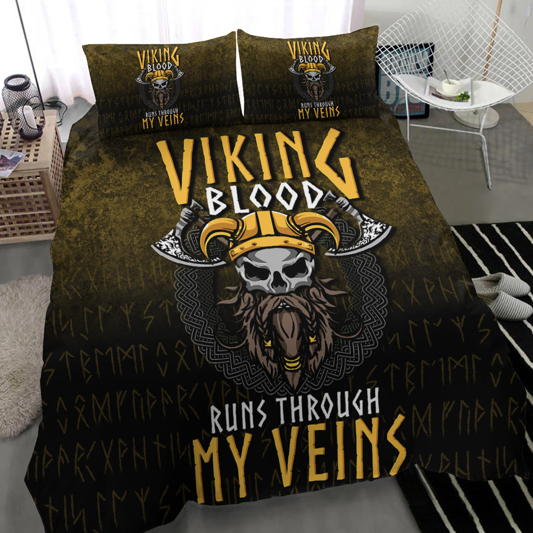 Viking Bedding Set Viking Blood Run Through My Veins Ver03