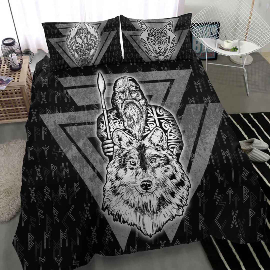 Viking Bedding Set Viking Odin Wolf