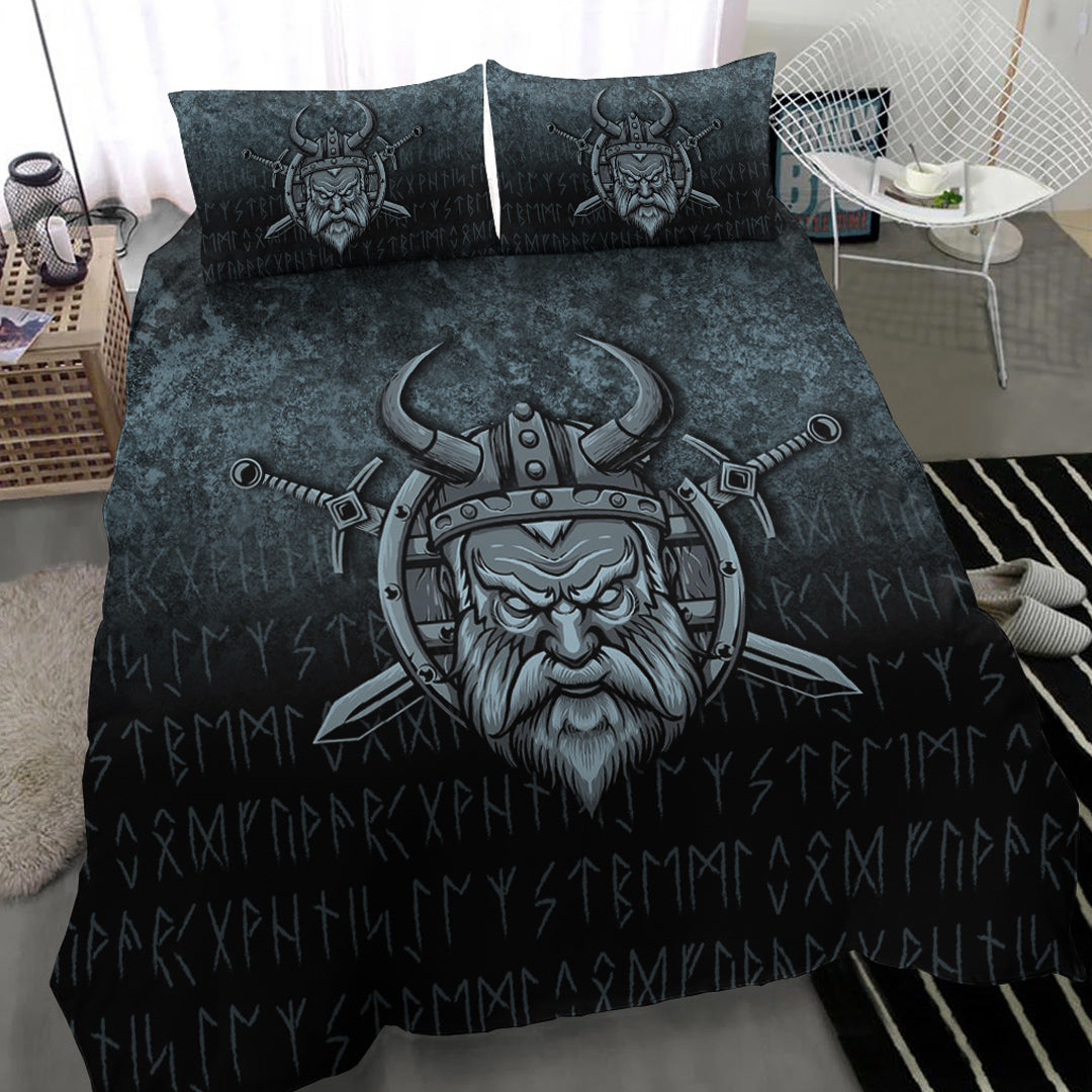 Viking Bedding Set Victory or Valhalla Warrior Ver02