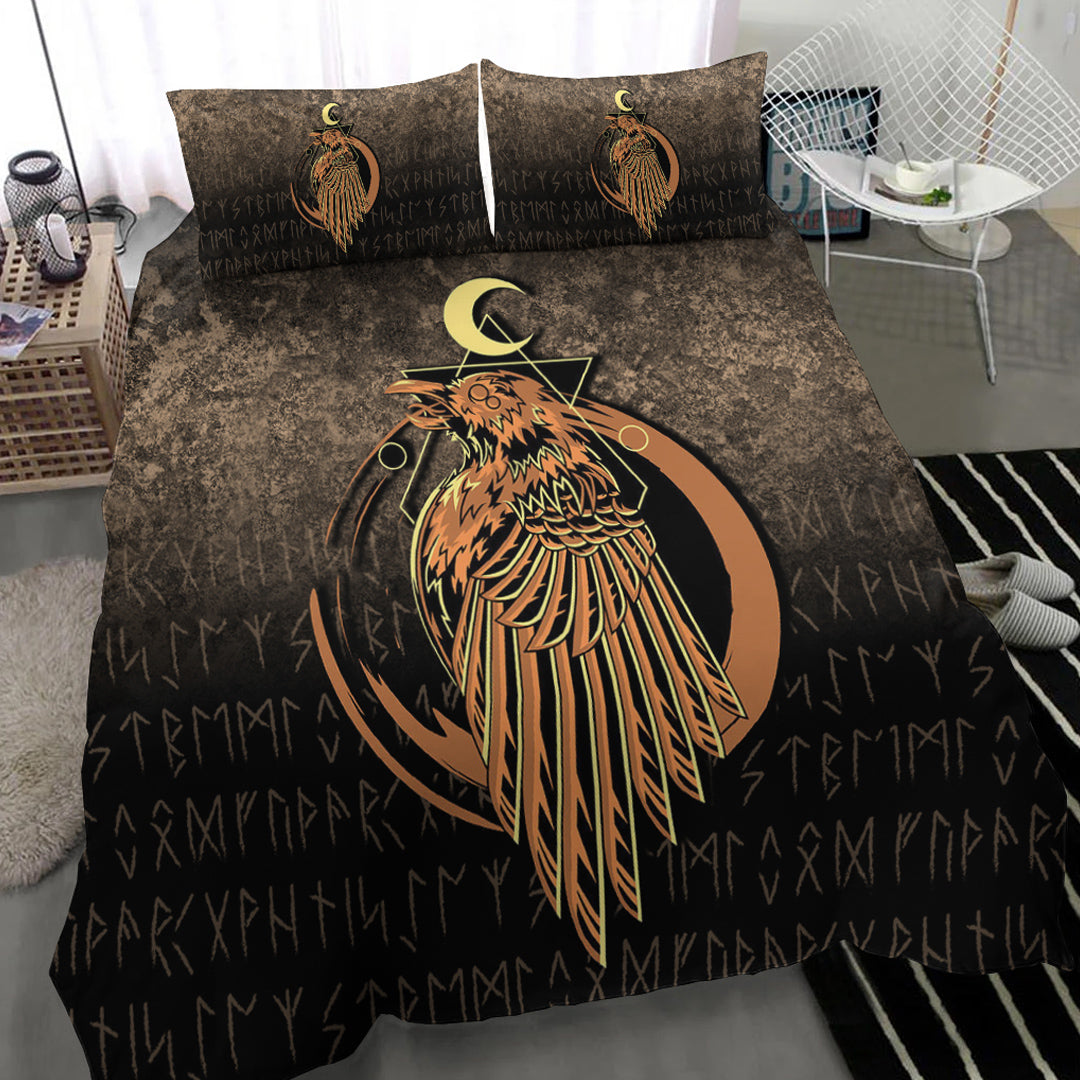 Viking Bedding Set Raven Viking Warrior Valhalla Norse