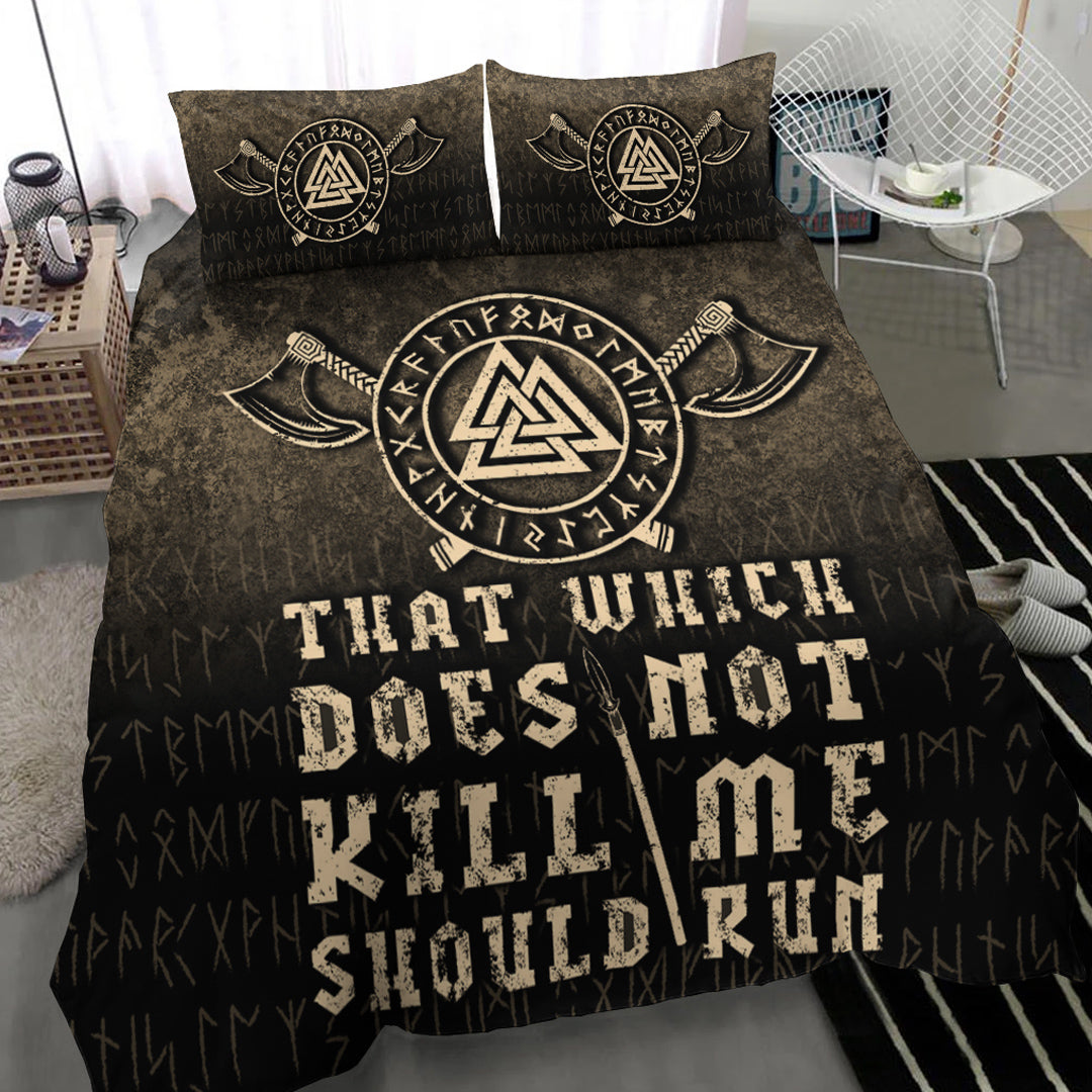 Viking Bedding Set That Which Does Not Kill Me Should Run