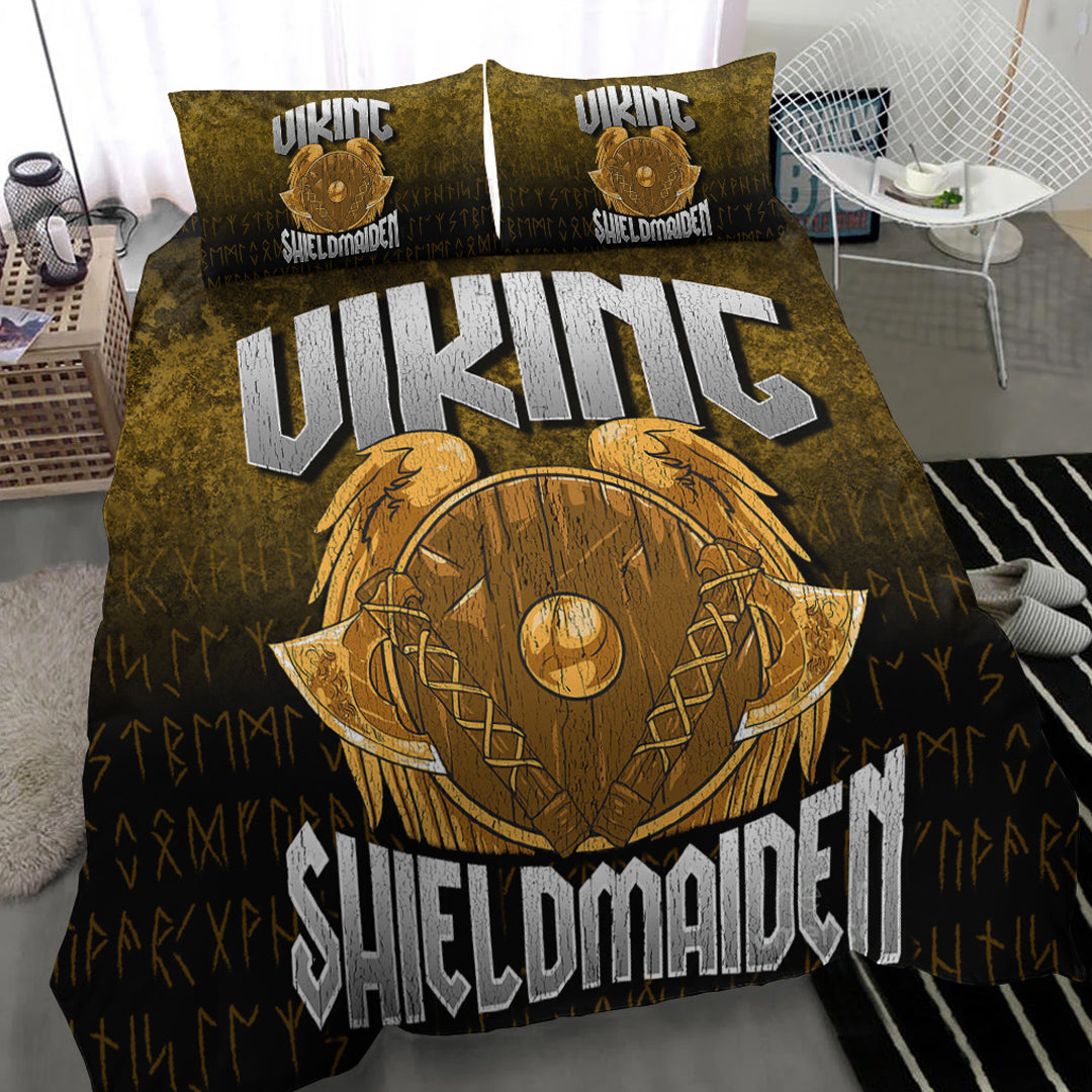 Viking Bedding Set Viking ShieldMaiden Ver02