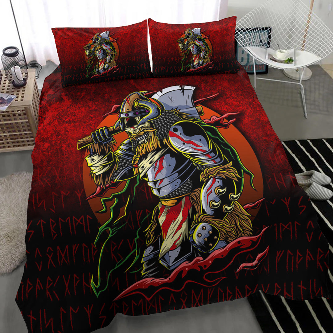 Viking Bedding Set Samurai Viking Warrior Ronin Berserk Armor Axe