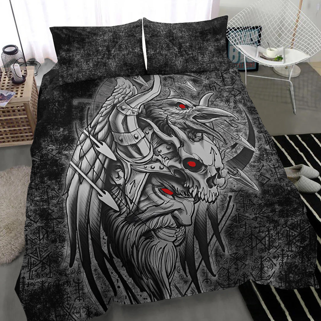 Viking Bedding Set Odin Viking Raven Of Odin Ver01