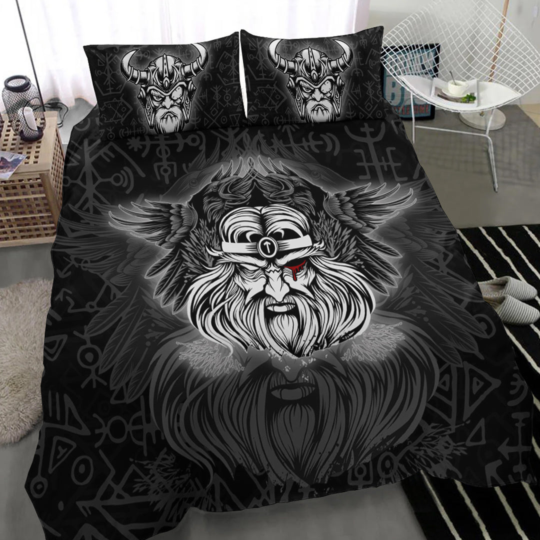 Viking Bedding Set Viking Odin Silver