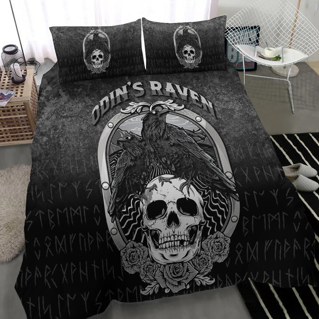 Viking Bedding Set Odins Raven Norse Mythology Ravens Midgard Birds Crow